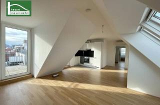 Maisonette mieten in Engerthstraße, 1200 Wien, Klimatisierte Maisonette mit Weitblick-Dachterrasse in top Lage nahe U6, Millennium City und Donau!