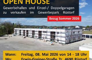 Lager kaufen in 4690 Schwanenstadt, Betriebs-/Produktions- oder Lagerhallen mit Flächen von 59 - 175 m² im Gewerbepark Rüstorf / Schwanenstadt zu Verkaufen