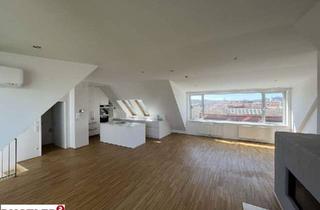 Maisonette mieten in Neubaugasse, 1070 Wien, Traumhafte Maisonettewohnung mit Dachterrasse und Kamin - Blick auf den Stephansdom