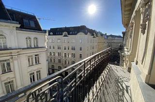 Wohnung mieten in 1010 Wien, Exklusive 2-Zimmer-Altbauwohnung mit Balkon – unbefristete Miete im Herzen von 1010 Wien