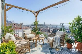Wohnung kaufen in 1060 Wien, Großzügige Dachgeschosswohnung in Bestlage mit drei Terrassen und Fernblick über den Süden - Nähe Haus des Meeres | U3 Neubaugasse