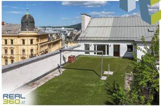Penthouse mieten in Landstraße, 4020 Linz, Innenstadtpenthouse mit 160 m² Dachterrasse und optionalem TG-Platz!