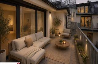 Maisonette kaufen in Kutschkermarkt, 1180 Wien, 3 Zimmer Dachgeschosswohnung mit Hofseitiger Terrasse in bester Lage - Erstbezug!