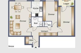 Wohnung mieten in 1050 Wien, Helle Ruhige 3-Zimmer-Wohnung mit Balkon in Margareten