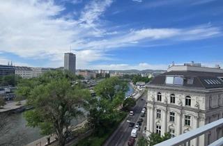 Wohnung mieten in Donaukanal, 1020 Wien, Atemberaubender Blick auf die Skyline des 1. Bezirkes ! Großzügig Angelegt Wohnung mit Terrasse und Hofseitigen Balkon!