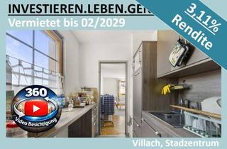 Wohnung kaufen in 9500 Villach-Innere Stadt, VERMIETE WOHNUNG (BIS 02.2029) MIT 3,11% NETTORENDITE