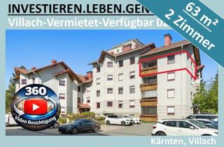 Wohnung kaufen in 9500 Villach-Innere Stadt, 63 M² WOHNUNG MIT 2 ZIMMER (VERMIETET BIS 02.2029)