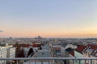 Wohnung mieten in Goldschlagstrasse 73., 1150 Wien, Vollmoeblieres Dachgeschoss-Apartment mit Balkon und Wienblick in Wien 1150