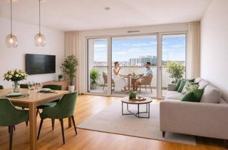 Wohnung kaufen in Erlaaer Straße, 1230 Wien, ERLAA LIVING - PROVISIONSFREI: Neubau 3-Zimmer mit uneinsehbarer Loggia, perfektem Grundriss – sofort beziehbar