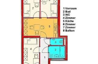 Wohnung mieten in Körösistraße 44, 8010 Graz, Provisionsfrei: modernes 3-Zimmer-Apartment mit Balkon zentral in Geidorf - Körösistraße
