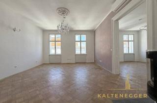 Wohnung mieten in 1080 Wien, Erstbezug nach Generalsanierung – Stilvolle Altbauwohnung im letzten Liftstock eines Jahrhundertwendehauses