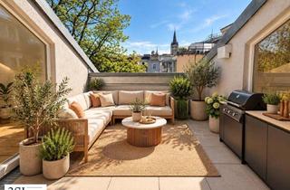 Wohnung kaufen in Keinergasse 31, 1030 Wien, Sonnige Dachterrasse, Hohe Räume, Smarte Raumaufteilung – Elegante Dachgeschosswohnung im 3. Bezirk