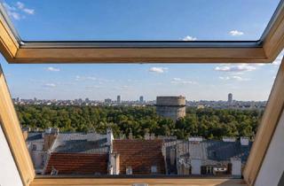 Wohnung kaufen in 1200 Wien, DG-Wohnung mit Augartenblick und zusätzlichem Rohdachboden