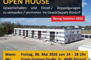 Lager mieten in 4690 Schwanenstadt, Betriebs-/Produktions- oder Lagerhallen mit Flächen von 59 - 175 m² im Gewerbepark Rüstorf / Schwanenstadt zu Verkaufen / Vermieten