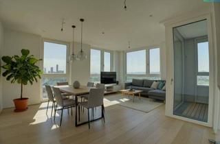 Wohnung kaufen in 1220 Wien, Luxus über Wien – 4-Zimmer-Wohnung im 22 Living Tower