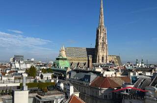 Maisonette mieten in Spiegelgasse, 1010 Wien, Moderne Maisonettewohnung im Dachgeschoss mit großer Terrasse und einzigartigem Ausblick auf den Stephansplatz