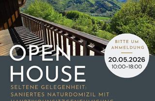 Haus kaufen in 4462 Reichraming, TAG DER OFFENEN TÜR 20.05.2026 10–18 Uhr NUR MIT ANMELDUNGSELTENE GELEGENHEIT: SANIERTES NATURDOMIZIL MIT HAUPTWOHNSITZGENEHMIGUNG