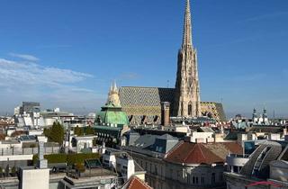 Maisonette mieten in Spiegelgasse, 1010 Wien, Moderne Maisonettewohnung im Dachgeschoss mit Großer Terrasse und Einzigartigem Ausblick auf den Stephansplatz