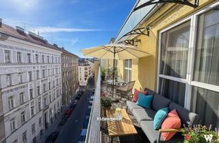 Wohnung kaufen in Naschmarkt, 1060 Wien, Helle 3-Zimmer-Wohnung mit gr. Terrasse nahe Naschmarkt | Klima | 3 Gehminuten U4 Pilgramgasse