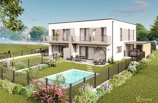 Haus kaufen in 2113 Karnabrunn, 2 HÄUSER VERFÜGBAR! EXKLUSIVES DOPPELHAUSPROJEKT. 5 ZIMMER. ZIEGELHAUS MIT KELLER, BALKON, TERRASSE, CARPORT.