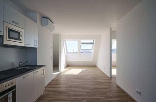 Wohnung mieten in 1100 Wien, Helle 2 Zi DG Wohnung im Erstbezug mit Aussenfläche - Sofort beziehbar