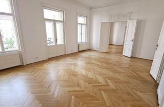 Wohnung mieten in Möllwaldplatz, 1040 Wien, MÖLLWALDPLATZ, U1-Nähe, 133 m2 Altbau mit Loggia, 3 Zimmer, Extraküche, Wannenbad, Parketten, 1. Liftstock
