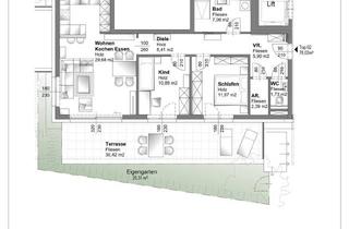 Wohnung mieten in Fabrikstraße 39, 4600 Wels, Moderne 3-Zimmer-Gartenwohnung direkt am Mühlbach - Erstbezug!