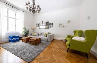 Wohnung mieten in 5020 Salzburg, ELISABETH-VORSTADT | KURZZEIT-MIETE | Komplett möblierte 2-Zimmerwohnung mit Balkon, Altbauflair und 3,30 m Raumhöhe