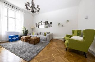 Wohnung mieten in 5020 Salzburg, ELISABETH-VORSTADT | KURZZEIT-MIETE | Komplett möblierte 2-Zimmerwohnung mit Balkon, Altbauflair und 3,30 m Raumhöhe
