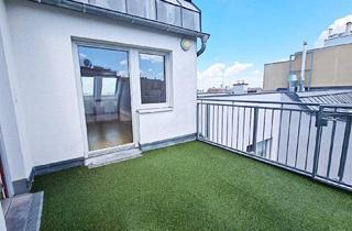 Wohnung mieten in Hardtmuthgasse, 1100 Wien, HARDTMUTHGASSE, FERNBLICK, 94 m2 Dachgeschoß mit 12 m2 Terrasse, Wohnküche, 3 Zimmer, Wannenbad, Parketten, WG-geeignet