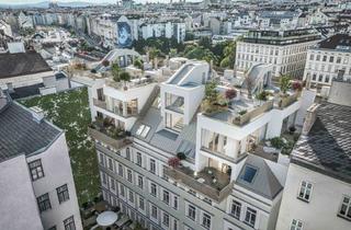 Maisonette kaufen in Rechte Wienzeile 21/44, 1040 Wien, 71 m² Erstbezug am Nachmarkt, 2 Zimmer mit 9 m² Loggia und 56 m² Dachterrasse