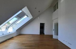 Wohnung mieten in 1060 Wien, helle klimatisierte Dachgeschosswohnung mit 2 Bädern, 35 m² Süd-/Westterrasse, Weitblick und Garage