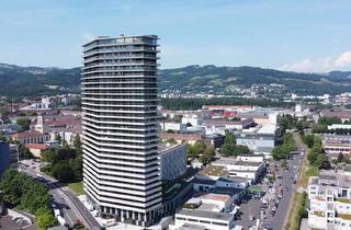 Wohnung kaufen in Wildbergstrasse 18, 4040 Linz, Provisionsfrei: Microflat im Bruckner Tower Linz-Urfahr - Toplage mit Traumblick & Balkon