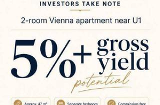 Wohnung kaufen in Keplerplatz U1, 1100 Wien, Anlegerwohnung nahe U1 | 2 Zimmer | ca. 47 m² | sofort beziehbar | provisionsfrei