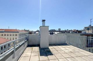 Wohnung mieten in 1050 Wien, Helle Dachgeschosswohnung mit 3 Schlafzimmern, Kamin & Dachterrasse