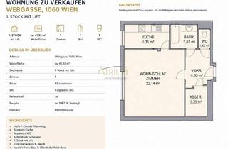 Wohnung kaufen in Mariahilfer Straße, 1060 Wien, Nur 100m zur Mariahilfer Straße | Charmante 42m² Wohnung mit Lift & U-Bahn-Nähe