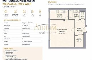 Wohnung kaufen in Mariahilfer Straße, 1060 Wien, Nur 100m zur Mariahilfer Straße | Charmante 42m² Wohnung mit Lift & U-Bahn-Nähe