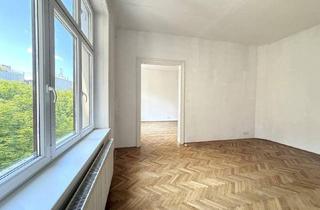 Wohnung kaufen in Gumpendorfer Straße, 1060 Wien, PERFEKTE STILWOHNUNG - 8 qm BALKONANBAU MÖGLICH - tlw. RENOVIERUNGSBEDARF - SONNIGER GRÜNBLICK- HERRLICHES STILHAUS - 4.OBERGESCHOSS - HOFLAGE