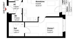Wohnung mieten in Am Langen Felde 44, 1220 Wien, 2-Zimmer-Wohnung inkl hochwertiger Markenküche mit Geschirrspüler und Mikrowelle und Kellerabteil / ALF44 Top 2-08