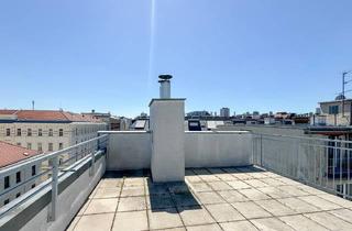 Wohnung mieten in Spengergasse, 1050 Wien, Helle Dachgeschosswohnung mit 3 Schlafzimmern, Kamin & Dachterrasse