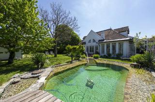 Einfamilienhaus kaufen in Am Weiher, 2003 Leitzersdorf, Mediterranes Wohngefühl im Weinviertel – Traumhaus mit Naturpool & Weitblick