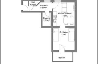 Wohnung mieten in Bahnhofstraße 51, 6300 Wörgl, Charmante 2-Zimmer-Wohnung mit saniertem Wohnraum in zentraler Lage von Wörgl