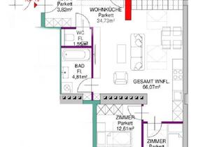 Wohnung kaufen in 1100 Wien, Großzügige 3-Zimmer-Dachgeschosswohnung mit großem Balkon