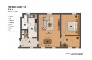 Wohnung mieten in Rechberggasse 11, 1100 Wien, 2 Zimmer + Büro | 67,9 m² | Nur 200 m zur U1 Troststraße | Lift und Kellerabteil