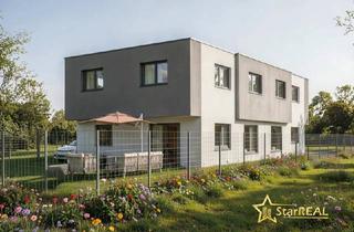 Haus kaufen in 1210 Wien, 182 m² GARTENPARADIES FÜR DIE GANZE FAMILIE. WIENERBERGER-NEUBAU-HAUS . PROVISIONSFREI für den Käufer.