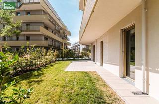 Wohnung kaufen in Gerasdorfer Straße, 1210 Wien, Provisionsfreier Erstbezug - 3.Zimmer mit Garten in absoluter Grünruhelage mit Geothermie - "Hirschfeld"