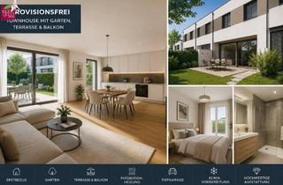 Wohnung kaufen in 1220 Wien, PROVISIONSFREIES TOWNHOUSE MIT EIGENGARTEN, TERRASSE & BALKON – WOHNEN WIE IM EIGENEN HAUS ++ Grundbuchgebühren-Befreiung !!