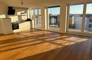 Maisonette kaufen in Stammersdorf, 1210 Wien, Was für ein Ausblick! Traumhafte, sehr sonnige 4 Zimmer Dachgeschoßwohnung mit 47 m² Terrasse mit Panoramablick über Wien und 18 m² Balkon auf der Wohnebene in einer Stilzinsvilla in einer der schönsten Grünwohnlage Wiens