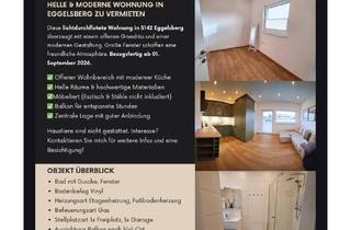 Wohnung mieten in Trumlingerstraße, 5142 Eggelsberg, Möblierte Wohnung inmitten Eggelsberg zu vermieten ab 01. SEPTEMBER 2026