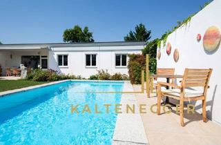 Haus kaufen in Kampstraße, 2344 Maria Enzersdorf, Großzügiger Bungalow mit Pool, hochwertig ausgebautem Untergeschoß und bemerkenswerter Energieeffizienz in der Südstadt